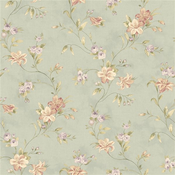 Chesapeake The Cottage Prepasted Paper Wallpaper - 56.4-sq. ft. - Light ...