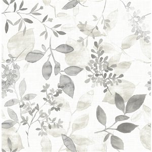 Papier peint non encollé et non tissé Gossamer Eclipse par A-Street Prints, 56,4 pi², gris