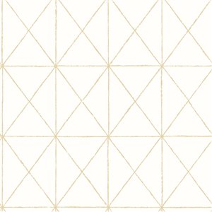 Brewster Fresh Start Unpasted Nonwoven Wallpaper - 56.4-sq. ft. - White and Gold