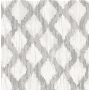 NuWallpaper Trellis Self-Adhesive Vinyl Wallpaper - 30.75-sq. ft. - Grey