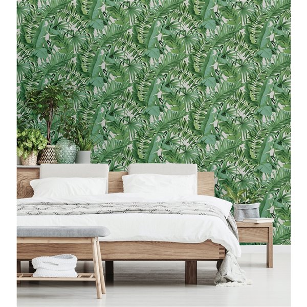 NuWallpaper Maui Self-Adhesive Vinyl Wallpaper - 30.75-sq. ft. - Green