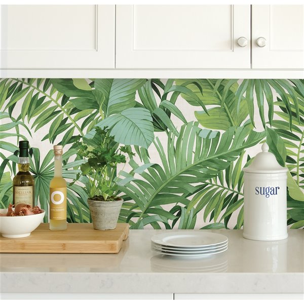 NuWallpaper Maui Self-Adhesive Vinyl Wallpaper - 30.75-sq. ft. - Green