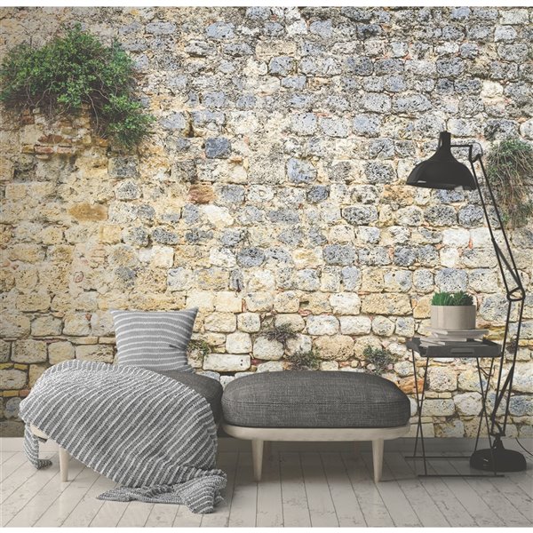 Wall Rogues Stone Wall Mural - Unpasted - 118-in x 94-in