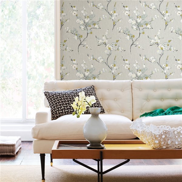 NuWallpaper Self-Adhesive Vinyl Wallpaper - 30.75-sq. ft. - Grey and White