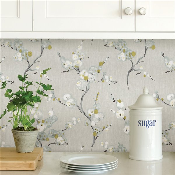 NuWallpaper Self-Adhesive Vinyl Wallpaper - 30.75-sq. ft. - Grey and White