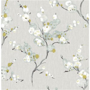 NuWallpaper Self-Adhesive Vinyl Wallpaper - 30.75-sq. ft. - Grey and White