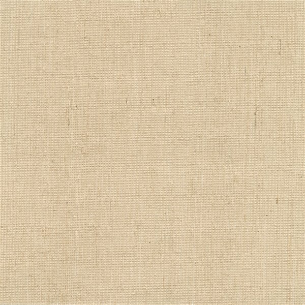 Papier peint non encollé en toile de ramie Ruslan Jade par Kenneth James, 72 pi², beige