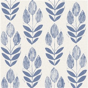 Beacon House Simple Space 2 Unpasted Nonwoven Wallpaper - 56.4-sq. ft. - Blue and Beige