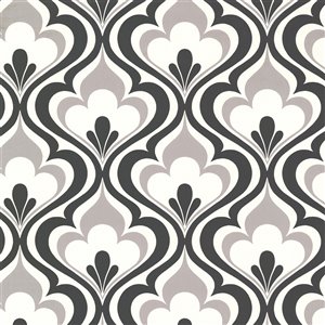 Beacon House Simple Space 2 Unpasted Nonwoven Wallpaper - 56.4-sq. ft. - Black and White