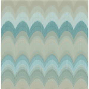 Kenneth James Azmaara Unpasted Nonwoven Wallpaper - 56.4-sq. ft. - Teal