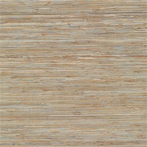 Papier peint non encollé en toile de ramie Canton Road par Kenneth James, 72 pi², cuivré