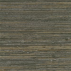Papier peint non encollé en toile de ramie Canton Road par Kenneth James, 72 pi², chocolat