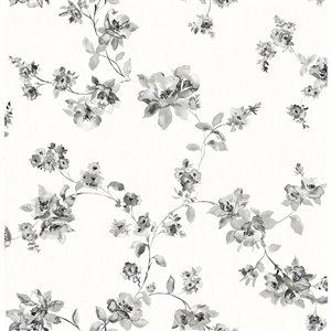 Chesapeake Farmhouse Prepasted Nonwoven Wallpaper - 56.4-sq. ft. - Black and White