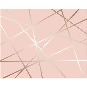 Peinture murale rose Wall Rogues, non encollée, 118 po x 94 po