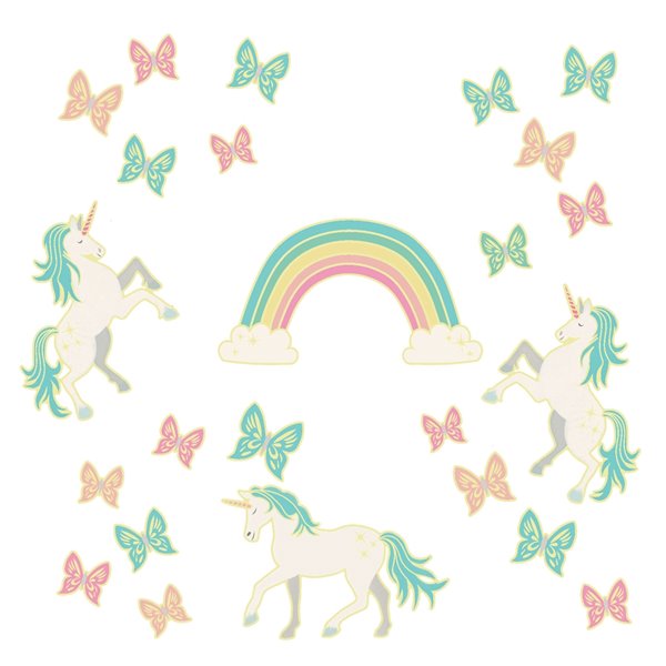 WallPops Unicorns Self-Adhesive Wall Art Kit - 40-in x 40-in