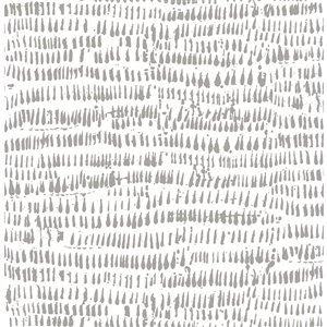 Papier peint non encollé et non tissé Runes Fresh Start par Brewster, 56,4 pi², blanc