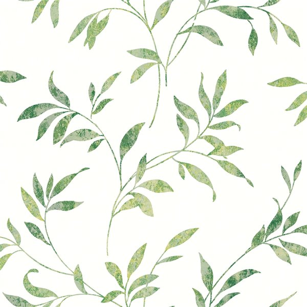 Chesapeake The Vineyard Prepasted Paper Wallpaper - 56.4-sq. ft. - Green