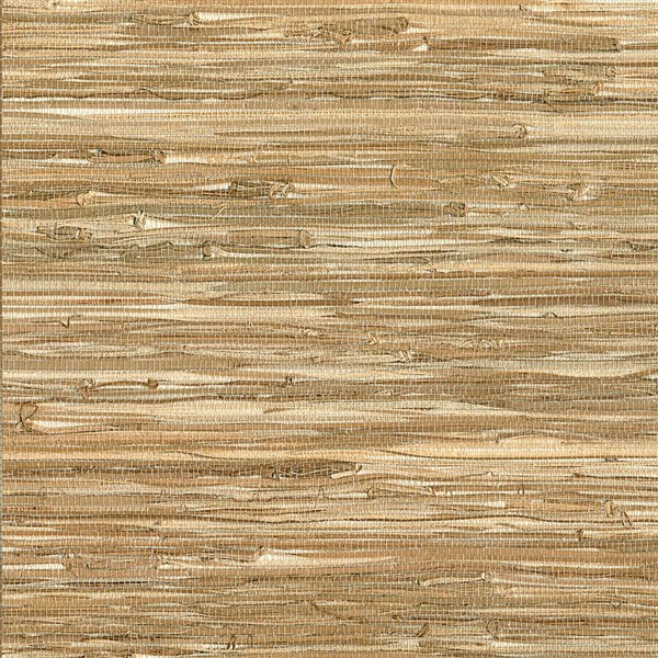 Kenneth James Zen Unpasted Grasscloth Wallpaper - 72-sq. ft. - Light Broen