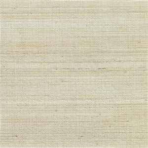 Papier peint non encollé en toile de ramie Canton Road par Kenneth James, 72 pi², beige clair