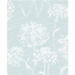 Advantage Bath Unpasted Nonwoven Wallpaper - 56.4-sq. ft. - Light Blue