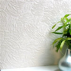Brewster Anaglypta X Surf Unpasted Vinyl Wallpaper - Paintable - 56.4-sq. ft. - White