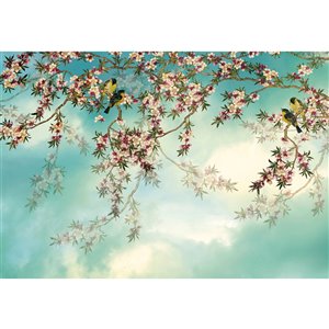 Peinture murale de Sakura Komar, non encollée, 100 po x 145 po