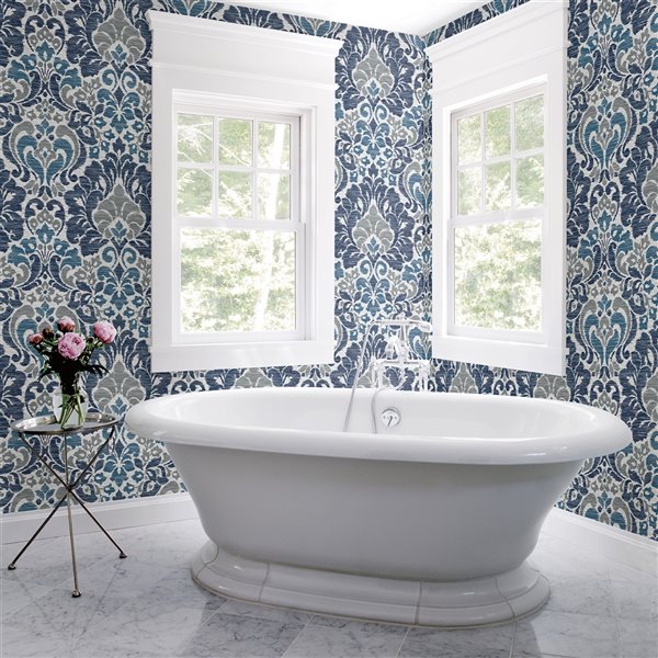 A-Street Prints Celadon Unpasted Nonwoven Wallpaper - 56.4-sq. ft. - Blue