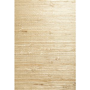 Papier peint non encollé en toile de ramie Jade par Kenneth James, 72 pi², beige et blanc cassé