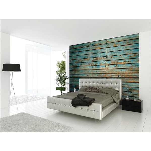 ohpopsi Washed Timber Wall Mural - Unpasted - 118-in x 94-in