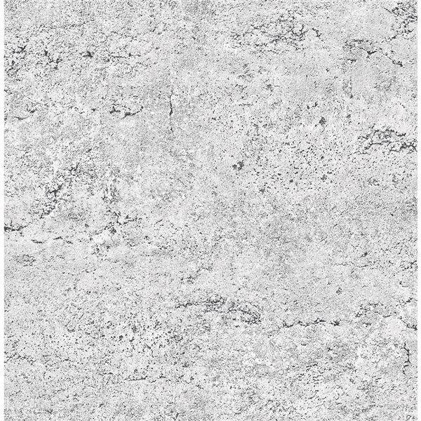 Papier peint non encollé et non tissé Concrete Reclaimed par A-Street Prints, 56,4 pi², gris clair