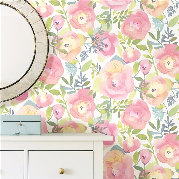 NuWallpaper Self-Adhesive Vinyl Wallpaper - 30.75-sq. ft. - Pink