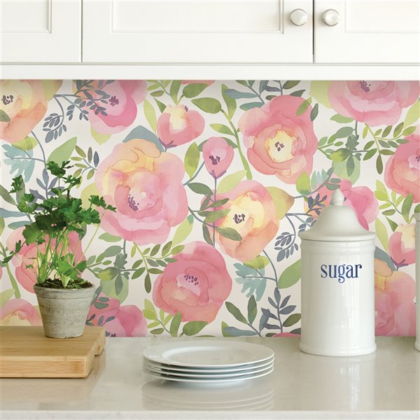 NuWallpaper Self-Adhesive Vinyl Wallpaper - 30.75-sq. ft. - Pink