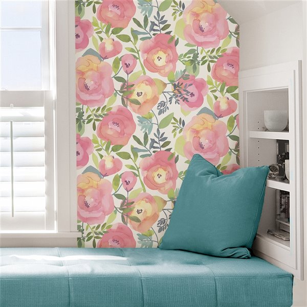 NuWallpaper Self-Adhesive Vinyl Wallpaper - 30.75-sq. ft. - Pink