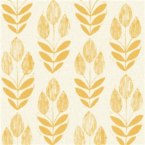 Beacon House Simple Space 2 Unpasted Nonwoven Wallpaper - 56.4-sq. ft. - Yellow and Beige