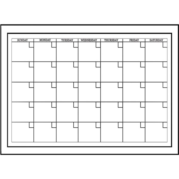 Calendrier mensuel autocollant de WallPops, 48 po x 17,5 po, ens. de 2