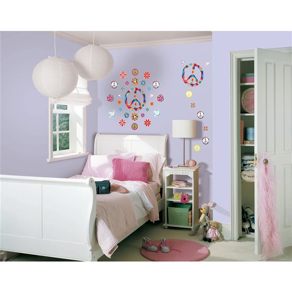 WallPops Tie Dye Peace Self-Adhesive Wall Sticker - 26-in x 26-in