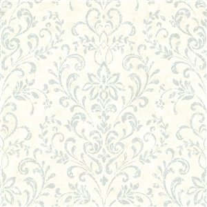 Papier peint encollé Countryside par Chesapeake, 56,4 pi², blanc cassé