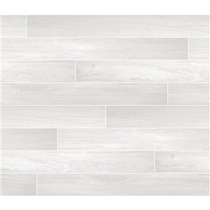 Tuile autocollante pour dosseret effet bois délavé de Brewster, 18 po x 108 po