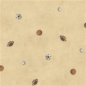 Papier peint encollé Totally For Kids par Chesapeake, 56,4 pi², beige