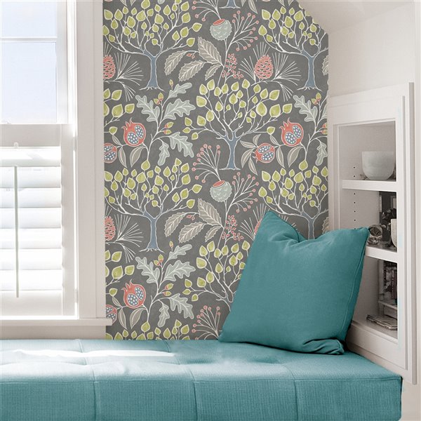 NuWallpaper Self-Adhesive Vinyl Wallpaper - 30.75-sq. ft. - Dark Grey