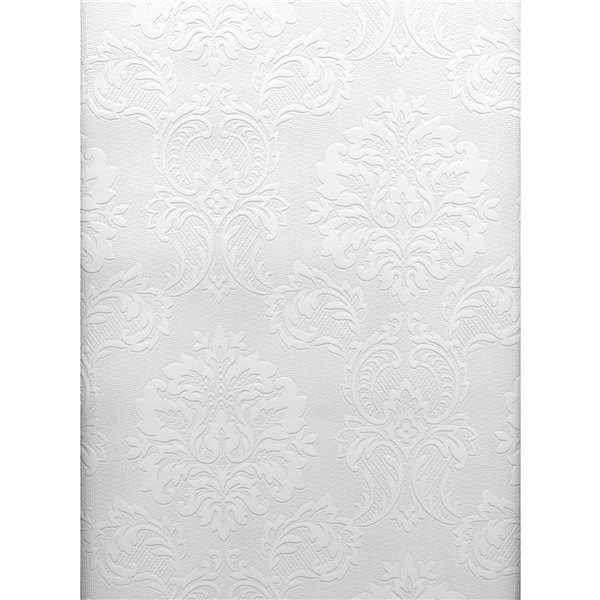 Brewster Solutions V Plouf Prepasted Vinyl Wallpaper - Paintable - 56.4-sq. ft. - White