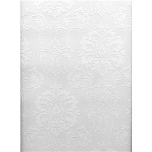 Brewster Solutions V Plouf Prepasted Vinyl Wallpaper - Paintable - 56.4-sq. ft. - White