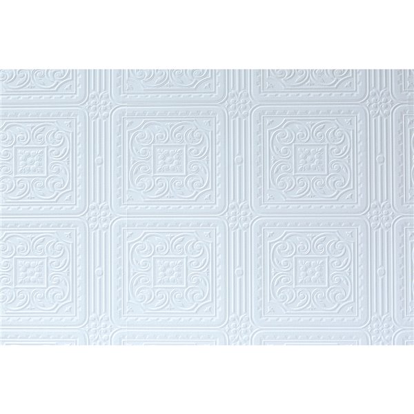 Brewster Anaglypta X Turner Unpasted Vinyl Wallpaper - Paintable - 57.5-sq. ft. - White