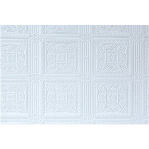 Brewster Anaglypta X Turner Unpasted Vinyl Wallpaper - Paintable - 57.5-sq. ft. - White