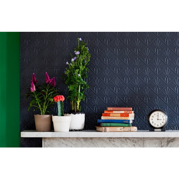 Brewster Anaglypta X Deco Paradiso Unpasted Vinyl Wallpaper - Paintable - 57.5-sq. ft. - White