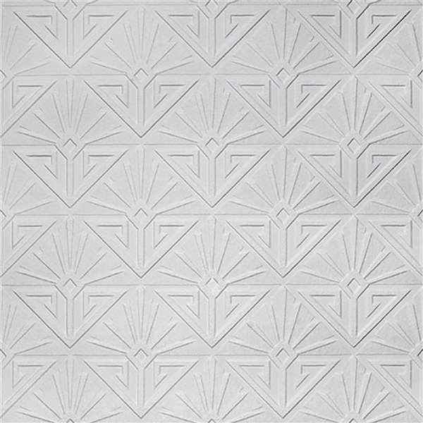 Brewster Anaglypta X Deco Paradiso Unpasted Vinyl Wallpaper - Paintable - 57.5-sq. ft. - White