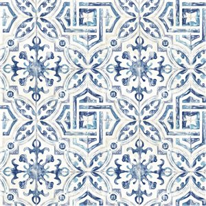 Brewster Fresh Start Prepasted Nonwoven Wallpaper - 56.4-sq. ft. - Navy Blue