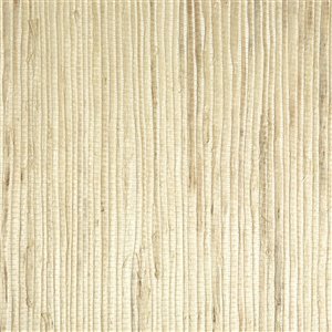 Kenneth James Jade Unpasted Grasscloth Wallpaper - 72-sq. ft. - Cream