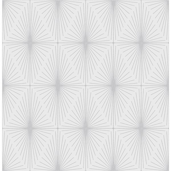 A-Street Prints Eclipse Unpasted Nonwoven Wallpaper - 56.4-sq. ft. - White