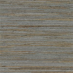 Kenneth James Canton Road Shandong Unpasted Grasscloth Wallpaper - 72-sq. ft. - Slate